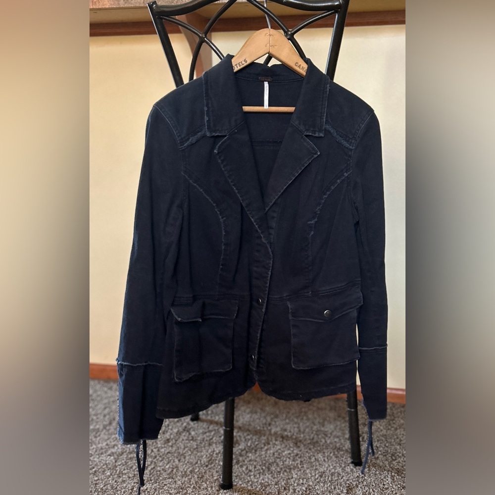 Free People Blue Blazer Jacket